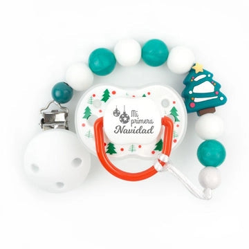Set regalo bebé chupete y cadena divertido navidad - Árbol Blanco