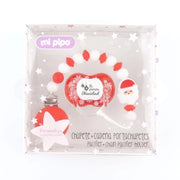 Set regalo marca mipipo chupete bebé navidad - papa noel