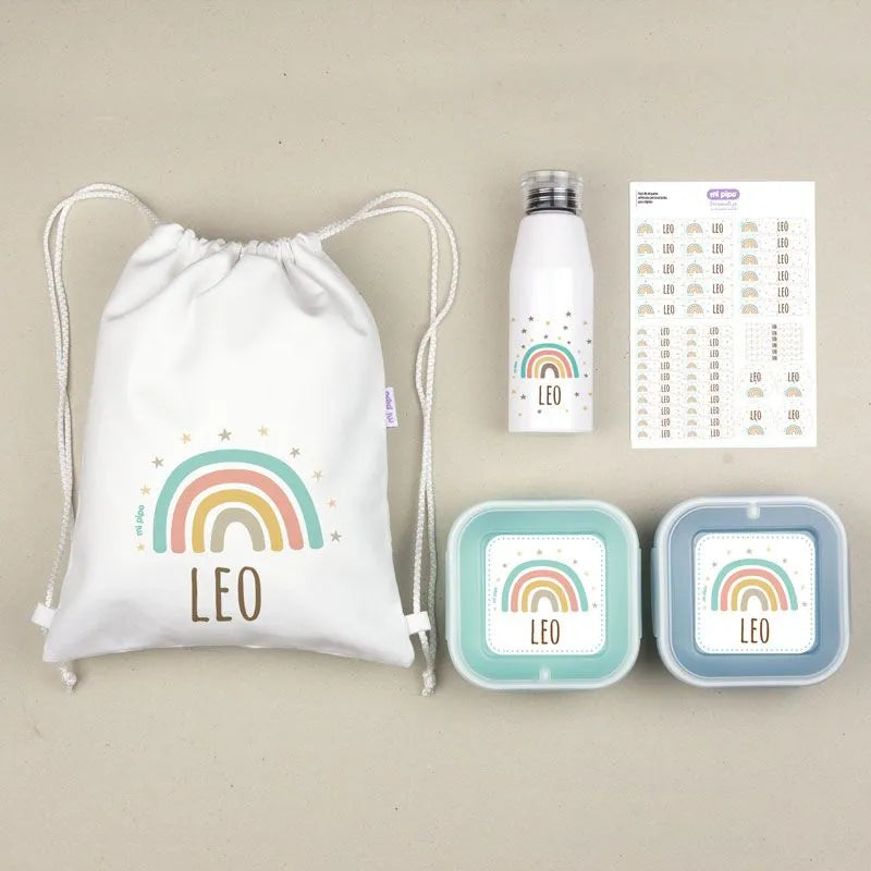 Material escolar de guardería personalizado con nombre, pack completo.