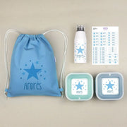 Material escolar de guardería personalizado con nombre, pack completo.