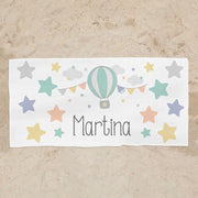 Toalla de baño infantil personalizada con nombre para niño.