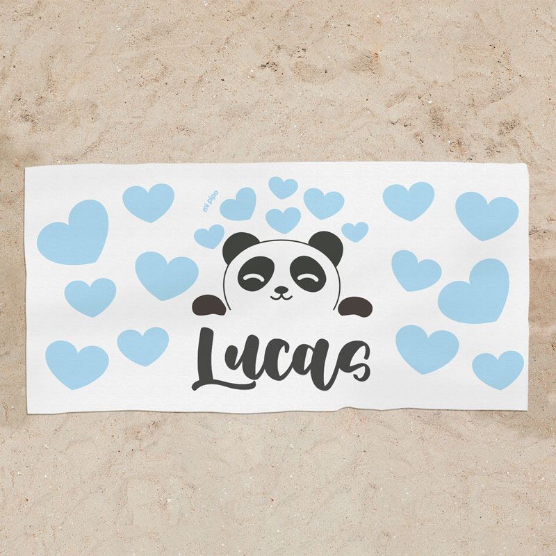 Regalo para niños: toalla personalizada con dibujo y nombre