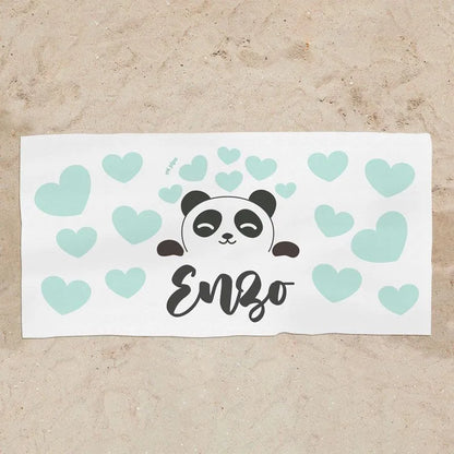 Toalla para bebés y niños con nombre y dibujo infantil