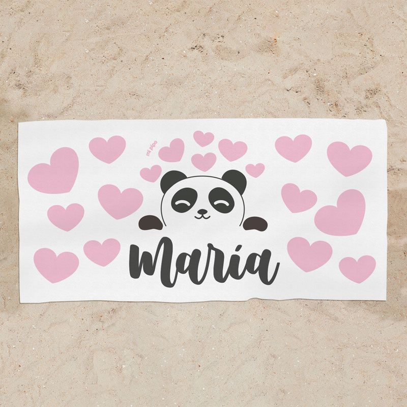 Toalla infantil personalizada con nombre estampado