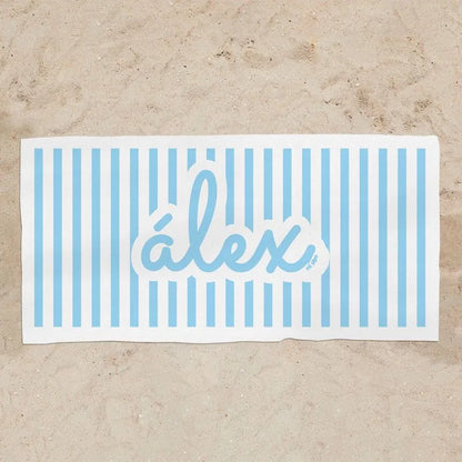 Toalla infantil playa personalizada con nombre estampado