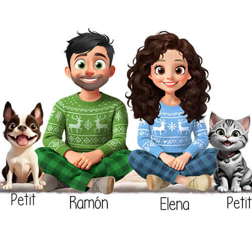 Set de regalo personalizado mascotas – Ilustración editable online