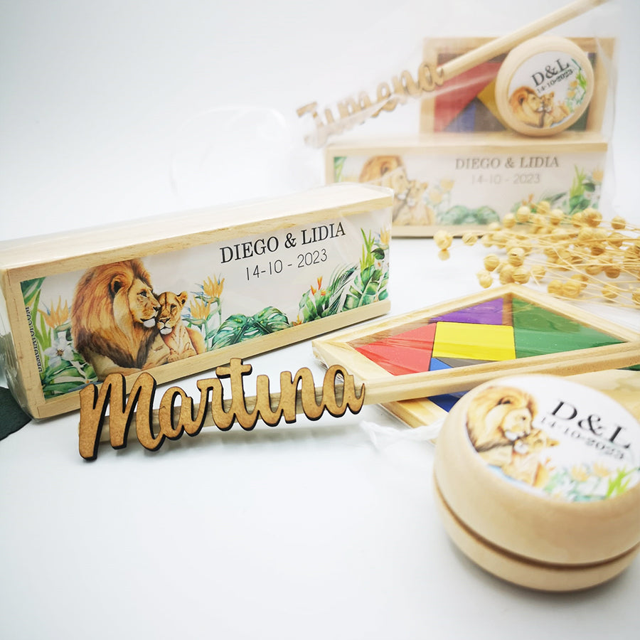 Pack juegos de madera personalizados