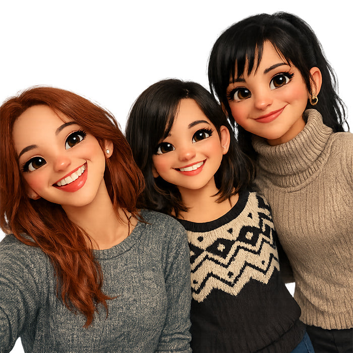 3 personajes/mascota