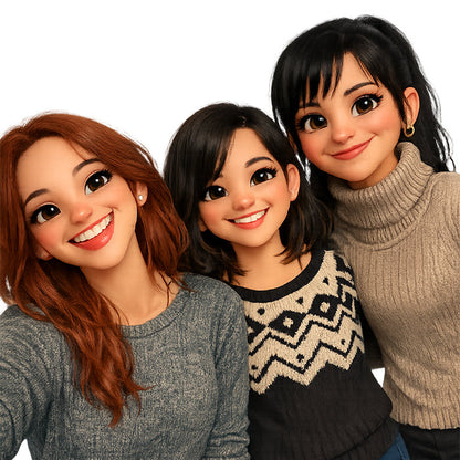 3 personajes/mascota