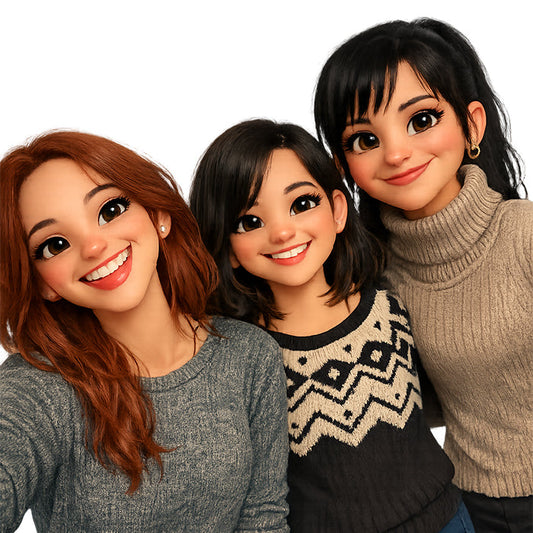 3 personajes/mascota