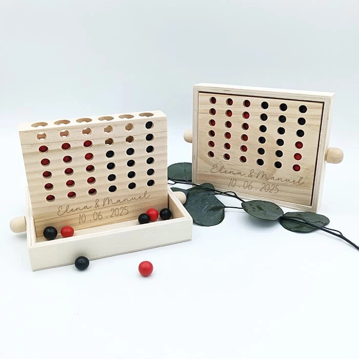 Regalo de invitados en comunión o bautizo: juego de madera personalizado