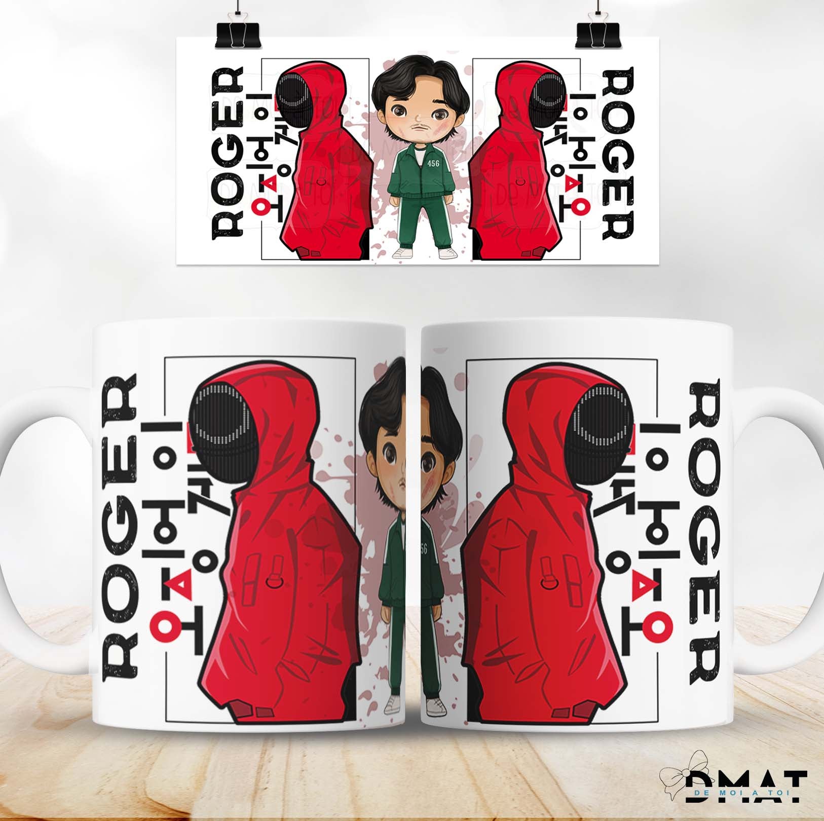 Taza personalizada Juego del calamar  456 - De moi at oi