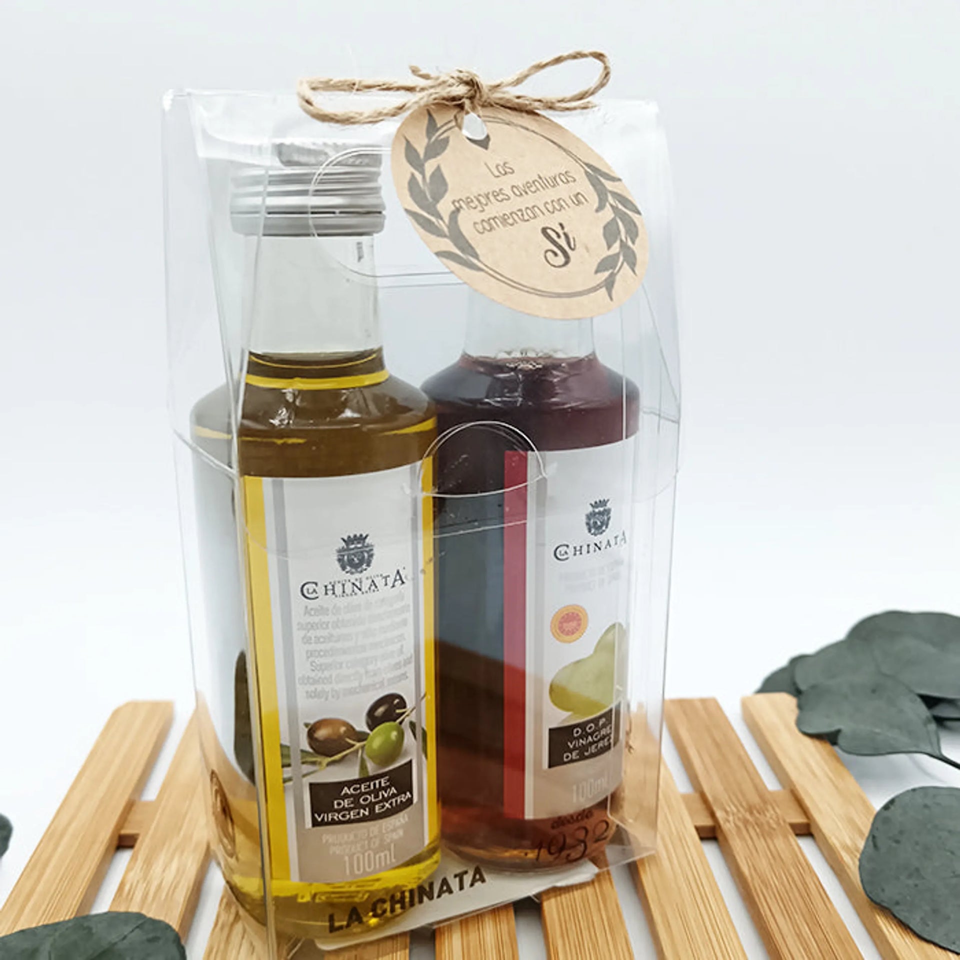 Detalle de boda original con aceite de oliva y vinagre La Chinata 100 ml