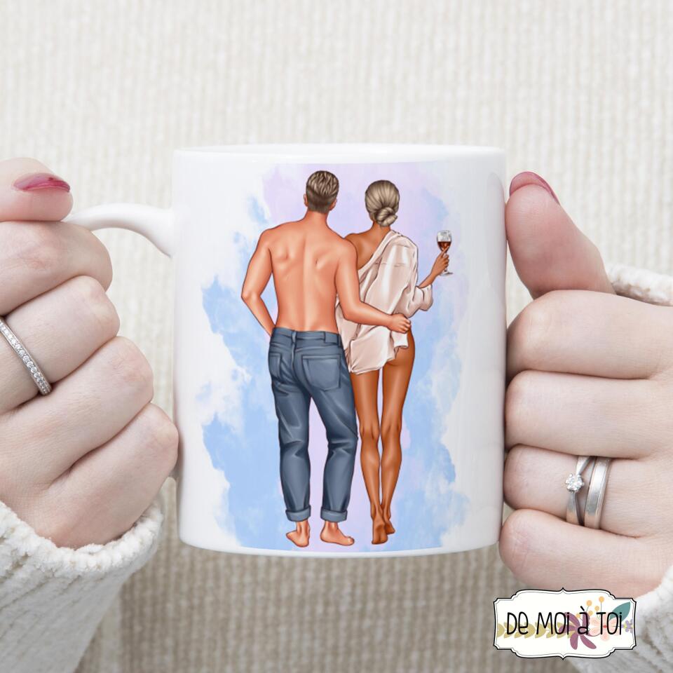 You & Me - Taza editada para pareja y enamorados