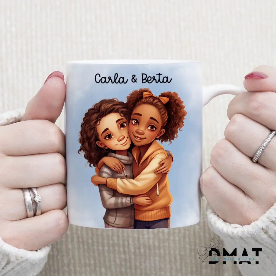 Pack Lámina y Taza personalizada Amigas Disney Cartoon