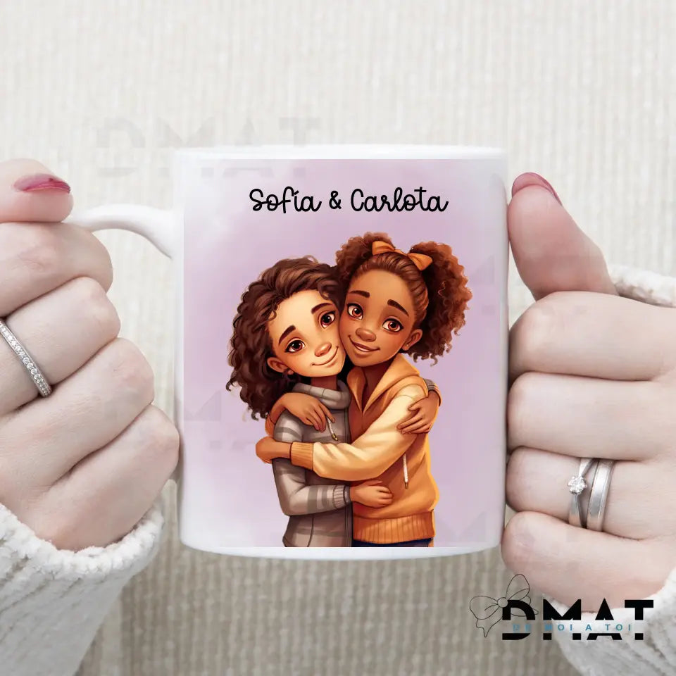 Pack Lámina y Taza personalizada Amigas Disney Cartoon