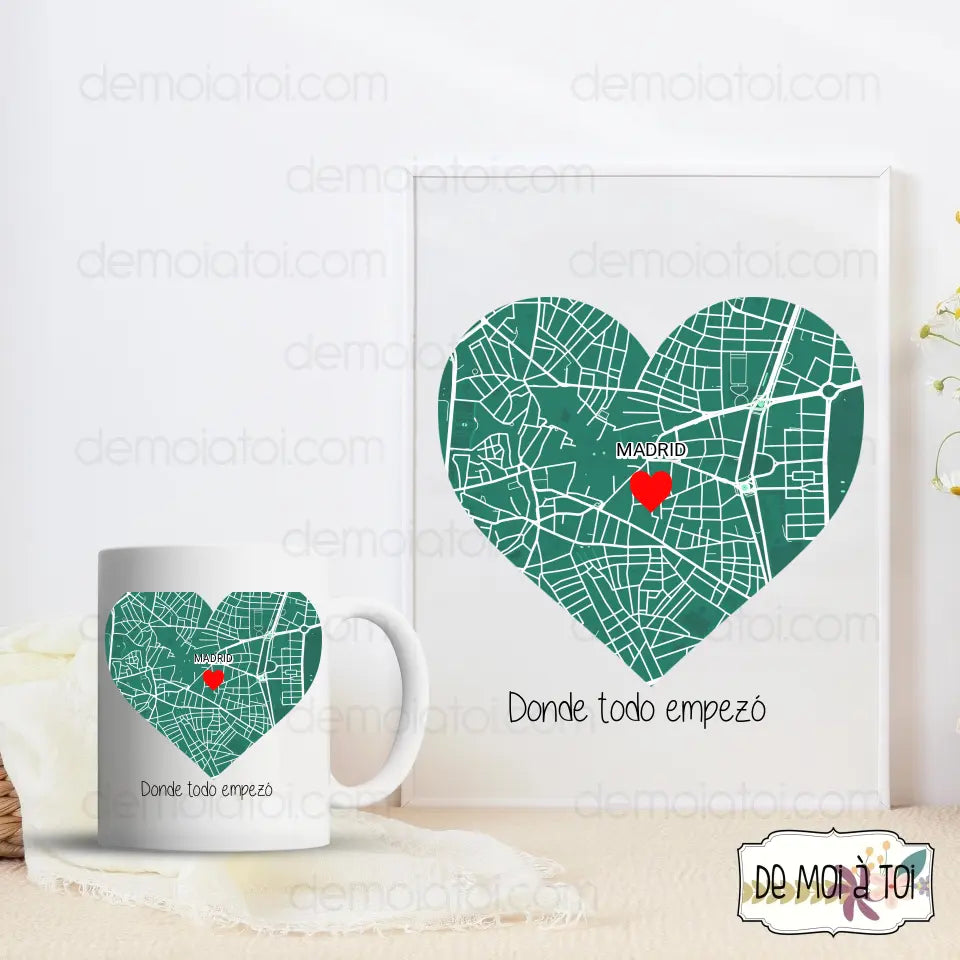 Pack taza y lámina  GPS - Donde todo empezó