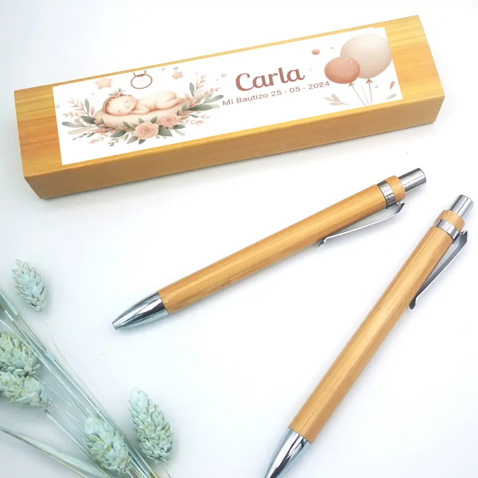 Set escritura bambú editable - Diseños baby brown