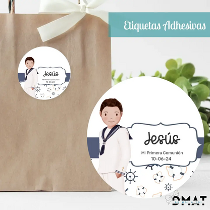 Tarjetas y etiquetas de regalo con dibujo celebración niño (Pack 10uds)