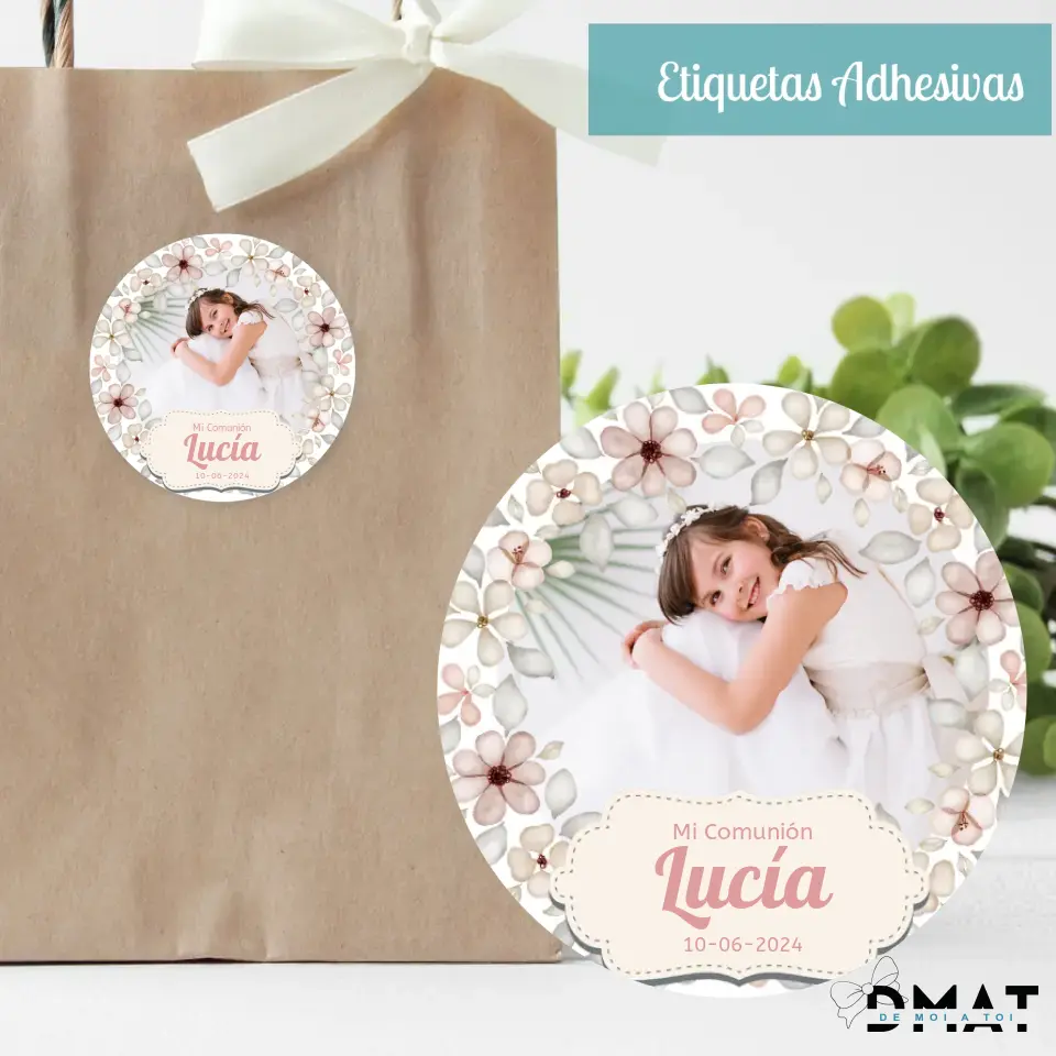 Tarjetas y etiquetas personalizadas con fotografía (Pack 10 uds)