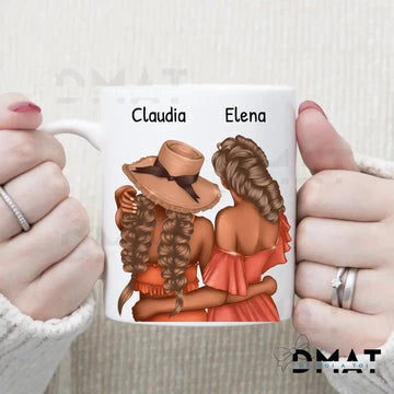 Taza personalizada amigas con nombre