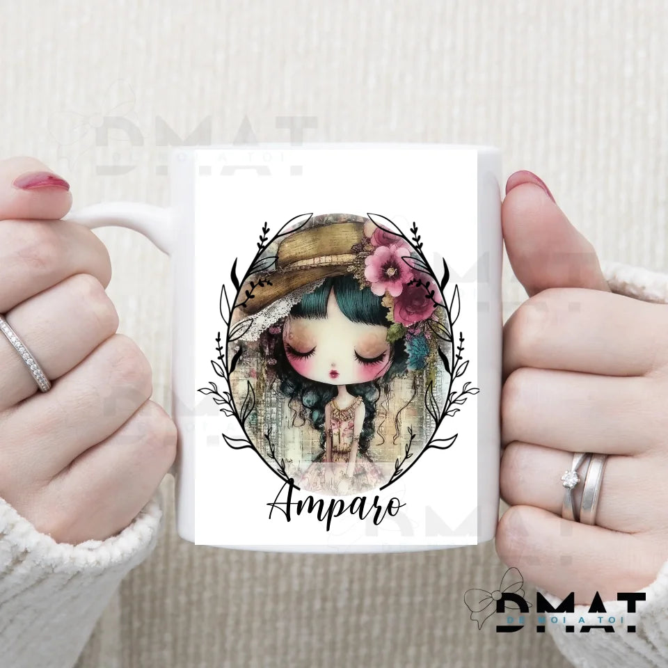 Taza Personalizada Muñeca Mod. Abril