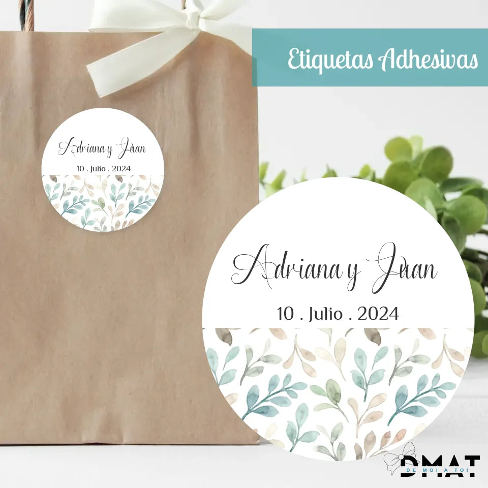 Tarjetas y etiquetas de regalo Diseños Naturales (Pack 10 uds)