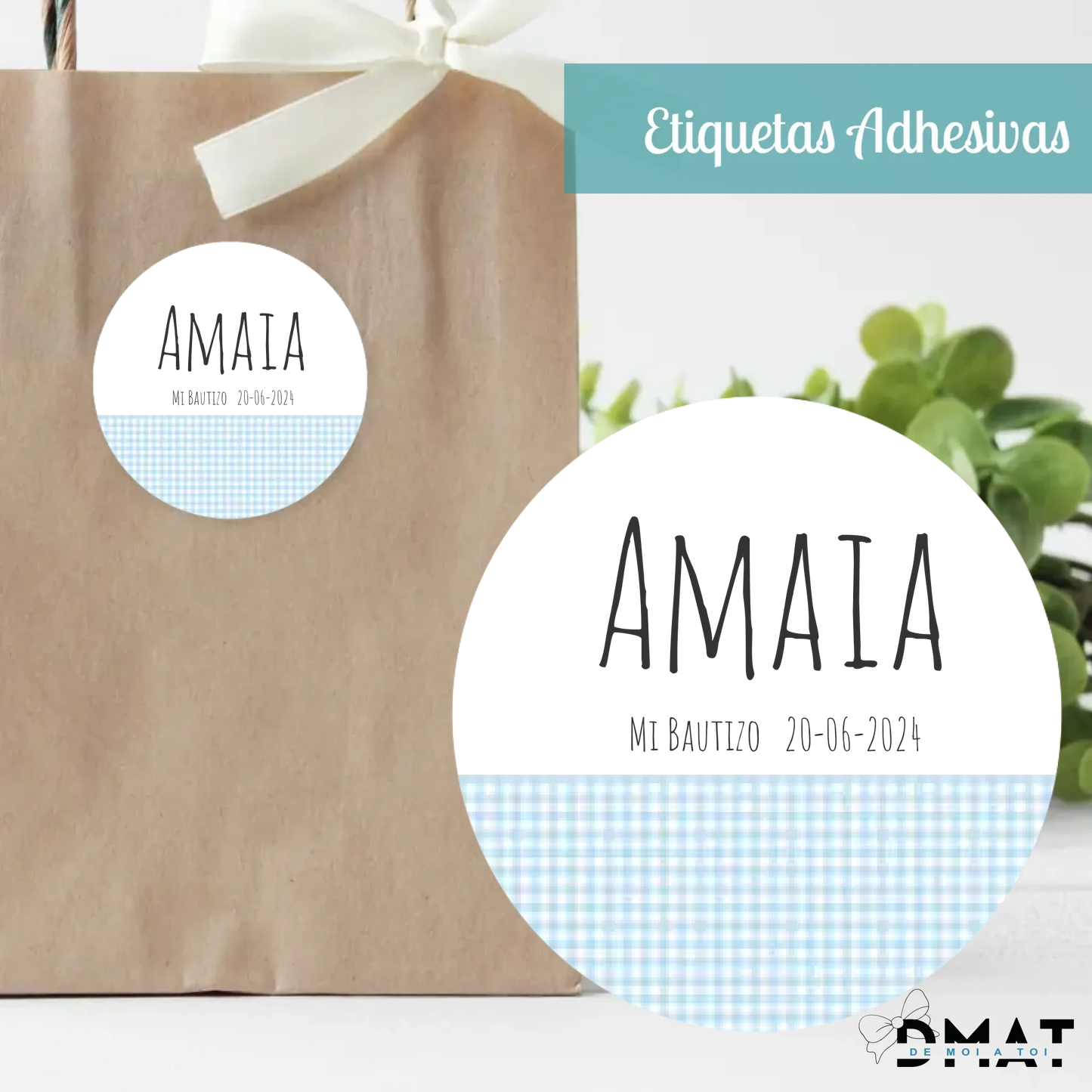 Tarjetas y etiquetas de regalo Vichy (Pack 10 uds)