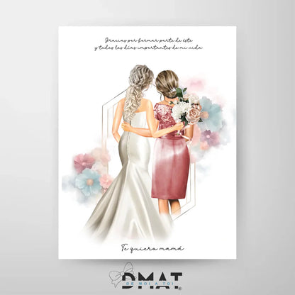 Regalos con ilustración de boda - Madre de la novia