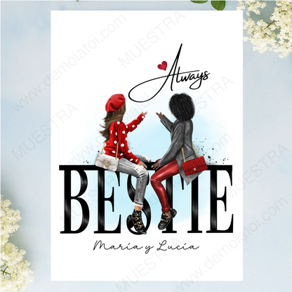 lámina impresa para regalar a mejor amiga