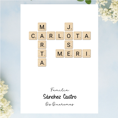 Regalos personalizados con diseño Scrabble elegante y sofisticado