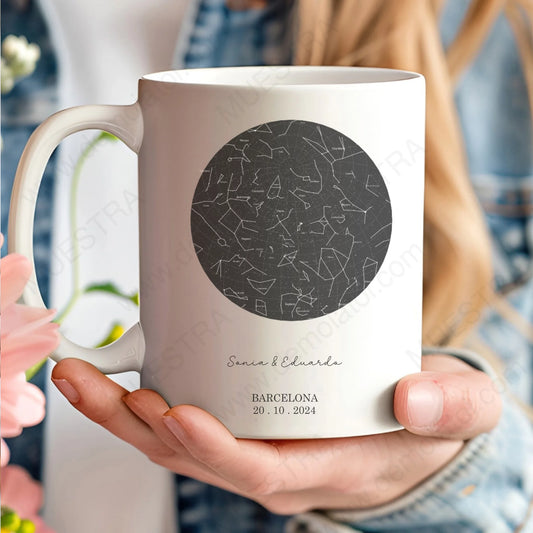 taza personalizada mapa estelar