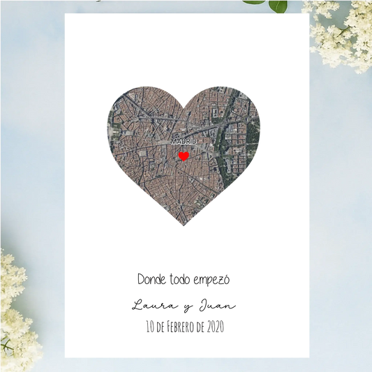 Regalos personalizados con ilustración de mapa de ubicación GPS