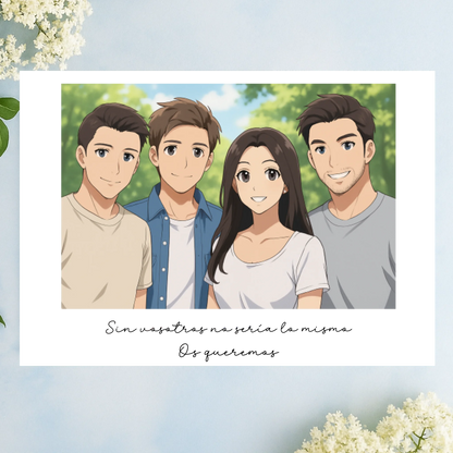 Regalos con caricatura ANIME a partir de foto con inteligencia artificial