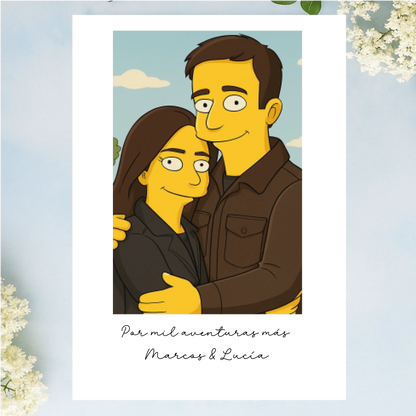 Regalos con caricatura SIMPSON a partir de foto con inteligencia artificial