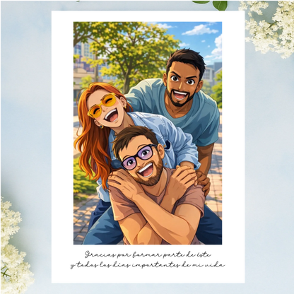 Regalos personalizados con imagen creada por IA estilo anime