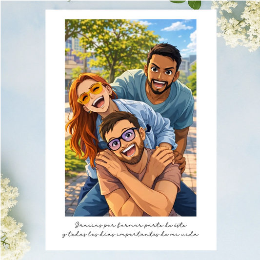 Regalos personalizados con imagen creada por IA estilo anime