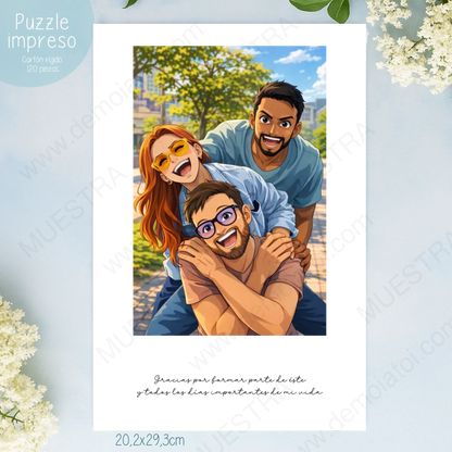 PUZZLE IMPRESO con imagen anime partir de foto