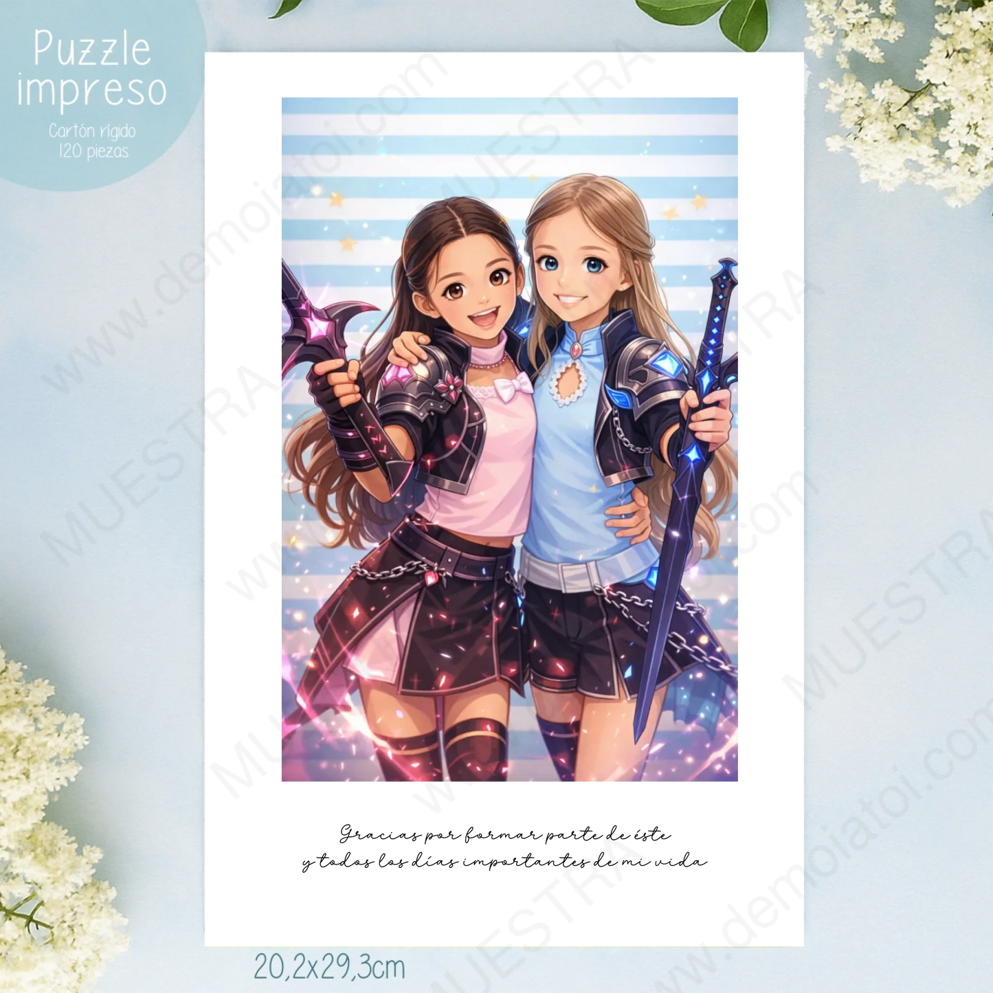 PUZZLE IMPRESO con imagen anime partir de foto