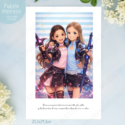 PUZZLE IMPRESO con imagen anime partir de foto