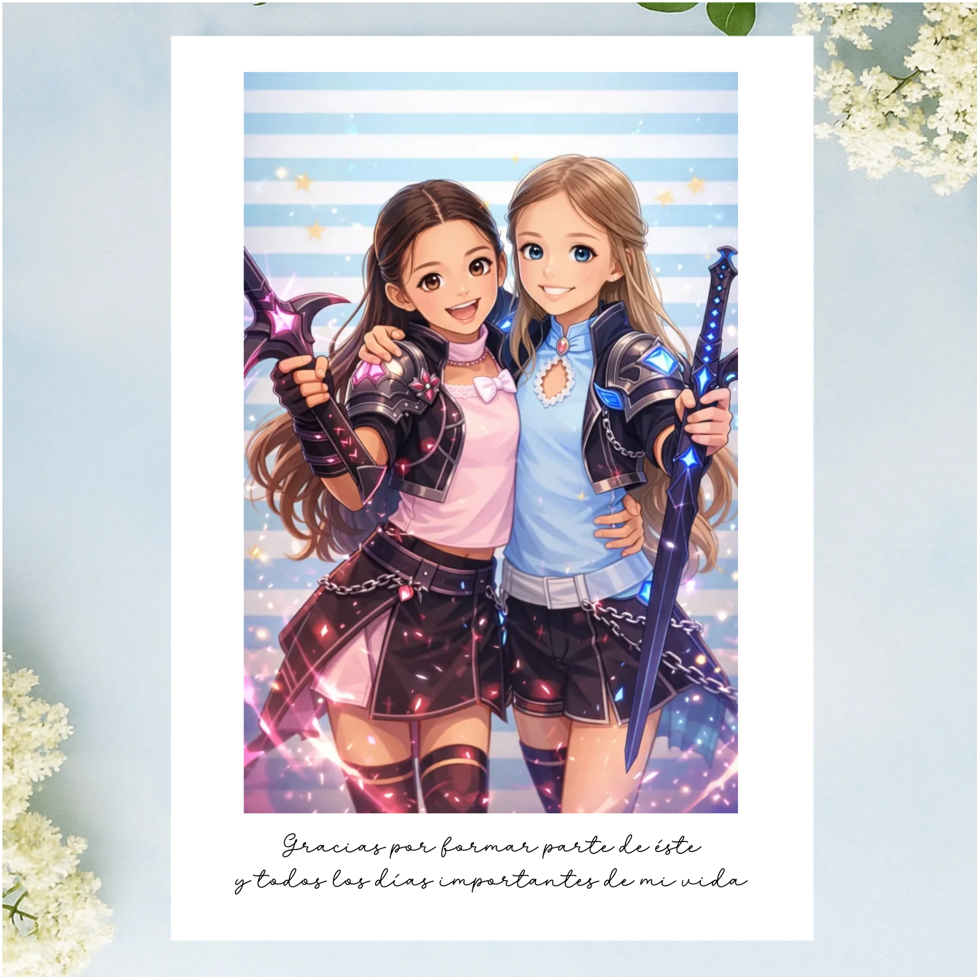 Regalos personalizados con imagen creada por IA estilo anime