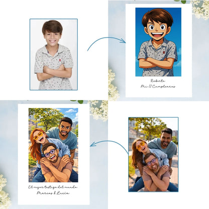 Ilustración personalizada anime a partir de fotografía - estilo One piece