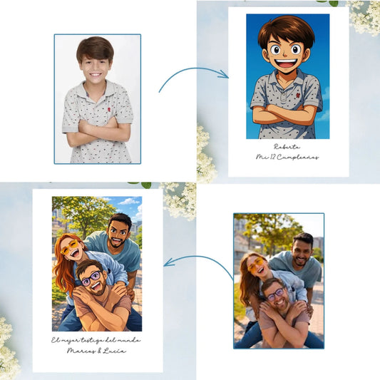 Ilustración personalizada anime a partir de fotografía - estilo One piece