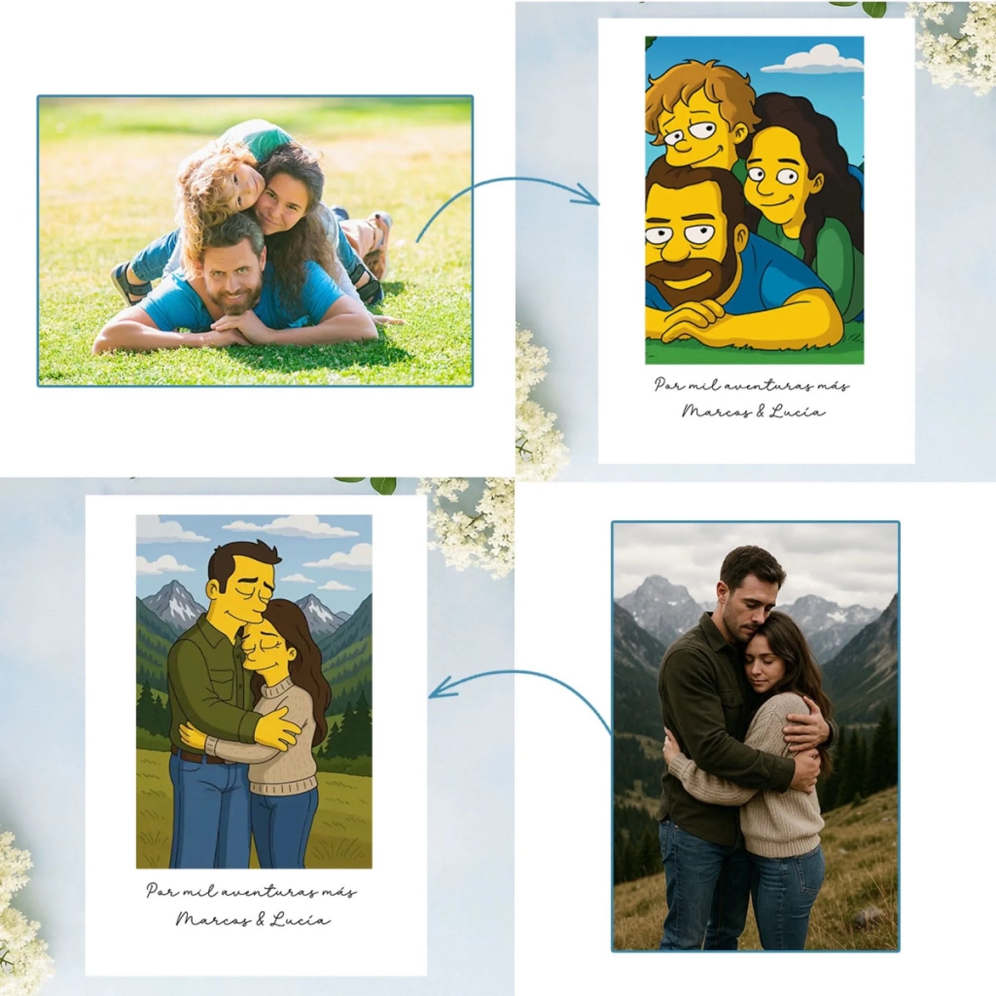 Ilustración personalizada a partir de fotografía simpson