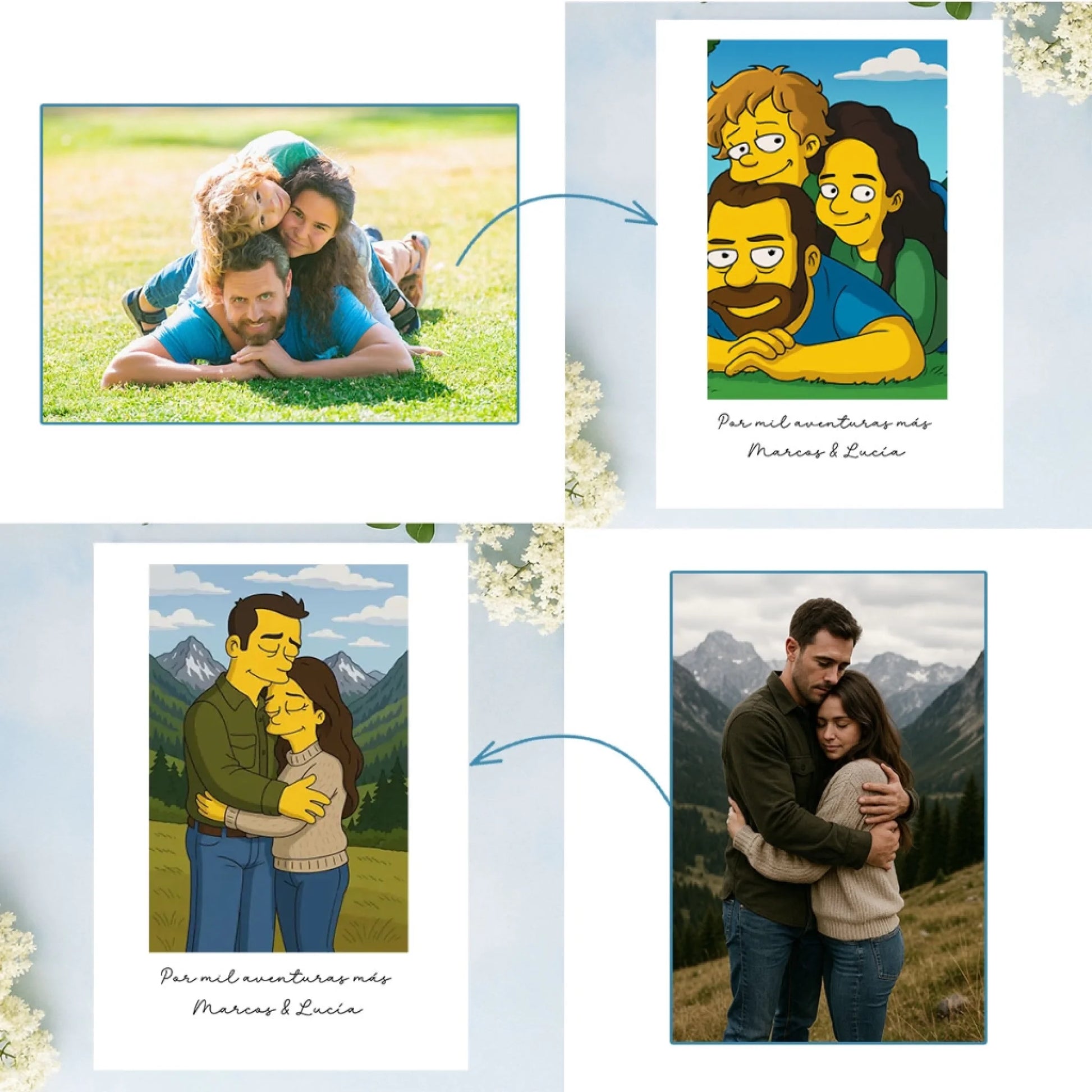 Ilustración personalizada a partir de fotografía simpson
