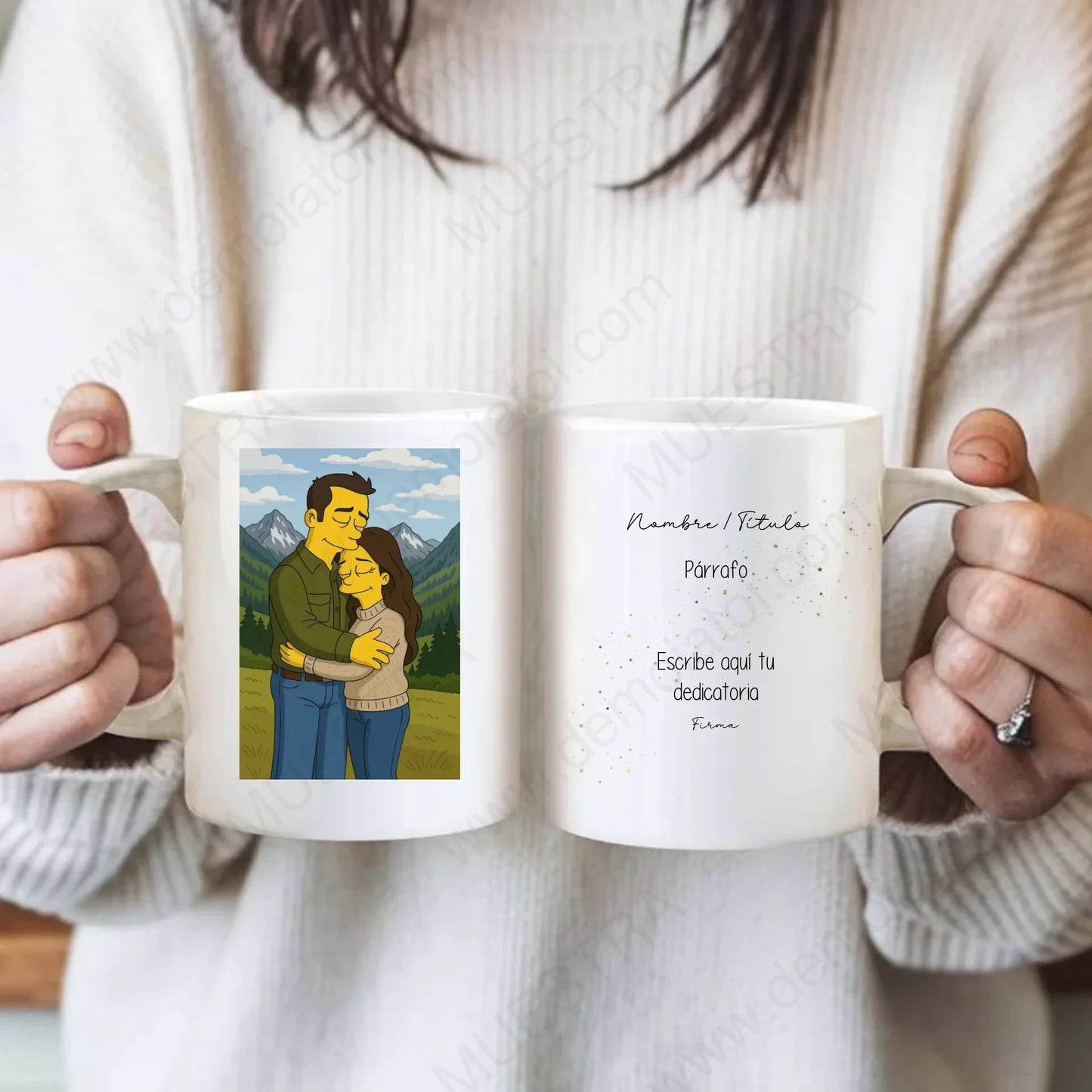 taza personalizada estilo simpson