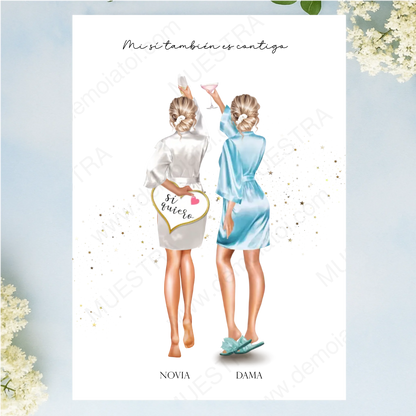 lámina impresa damas de honor