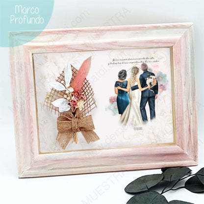 marco flores ilustración familia boda