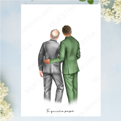 regalo personalizado boda con ilustración