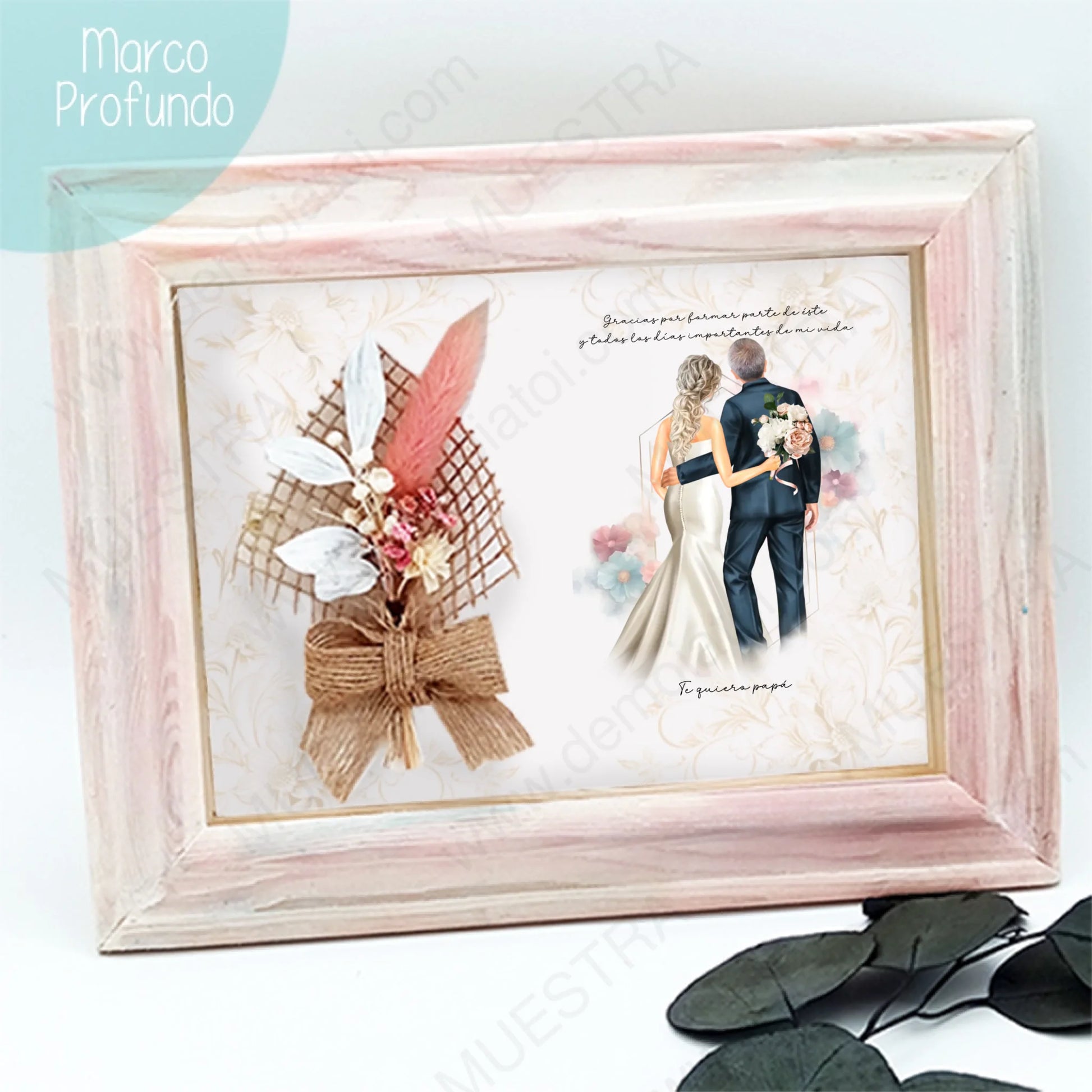 regalo de boda con flores original